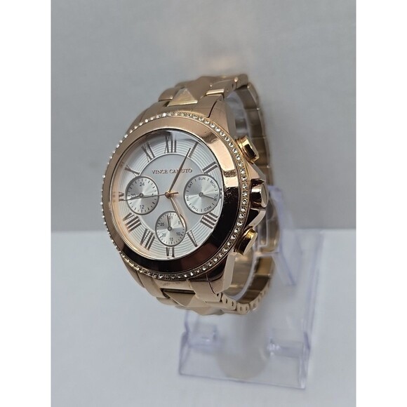 Vince Camuto Rose Gold Chronograph Womens Watch VC5156 New Battery Crystals - Picture 2 of 11